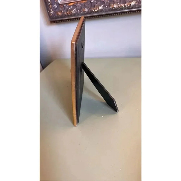 Vintage Heavy Ceramic Photo Picture Frame Floral Design 7x3 Decor - Picture 2 of 8